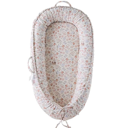 Infant Lounger, Baby Nest Cover for Baby Girls & Boys, Newborn Essentials for Baby 0-18 Months, 100% Cotton Breathable (Wonderland)-CubbioJoy