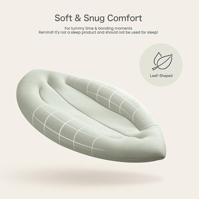 Baby Lounger for Newborn: Skin-Friendly & Breathable for 0-12 Months Infant Tummy Time Playtime & Diaper Changes - Portable & Lightweight Cushion for New Parents-CubbioJoy