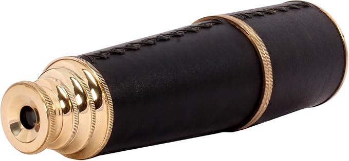 24" Handheld Nautical Brass Telescope with Wooden Box - Pirate Collectibles.-CubbioJoy