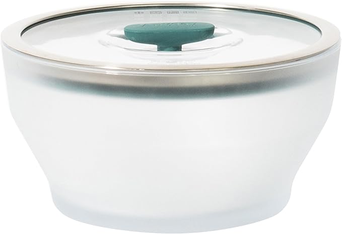 Anyday 8-Cup Microwave Cookware & Glass Container with Glass Lid, Plastic-Free Deep Food Storage | Stackable Airtight Steamer with Vented Lid for Microwave-Safe Reheating, Steaming Vegetables & Rice-CubbioJoy