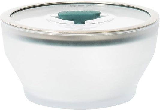 Anyday 8-Cup Microwave Cookware & Glass Container with Glass Lid, Plastic-Free Deep Food Storage | Stackable Airtight Steamer with Vented Lid for Microwave-Safe Reheating, Steaming Vegetables & Rice-CubbioJoy