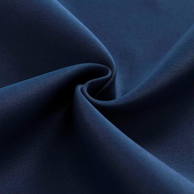 Joydeco Custom Blackout Curtains for Bedroom, 1 Panel Room Darkening Curtains & Drapes for Living Room Window Rod Pocket Back Tab (Custom Size,Navy Blue)-CubbioJoy