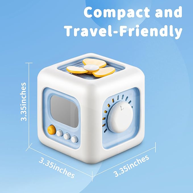 Busy Cube Toys for 1 Year Old, Montessori for 1+ Year Old, Travel Toys for Toddlers 1-3, Learning Fine Motor Skills| Birthday Gifts for 12 Months +-CubbioJoy