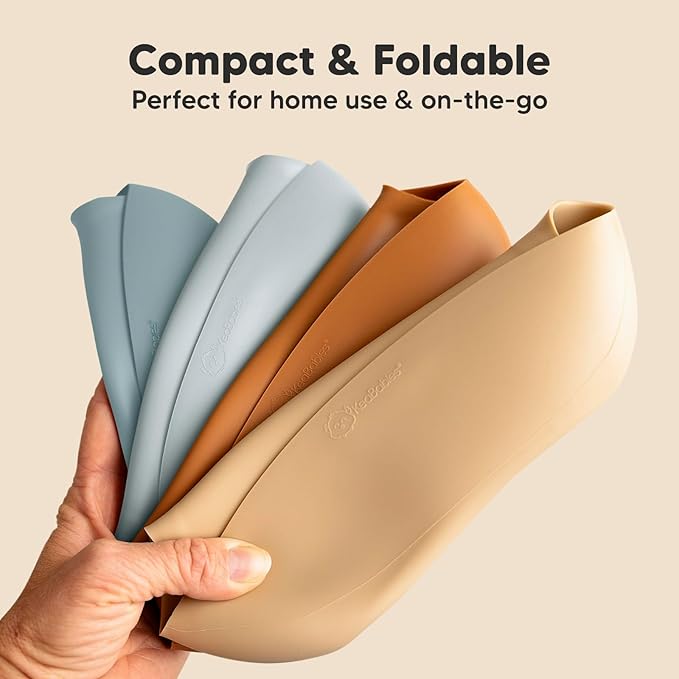 KeaBabies 2-Pack Silicone Baby Bibs for Eating - Sturdy Food-Grade Silicone Bibs for Babies Girl, Boy, Large Food Catcher, Clean & Put On Easily, Waterproof Toddler Feeding Essentials (Alps)-CubbioJoy