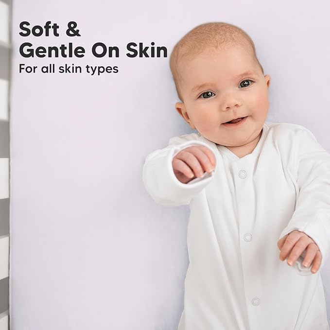 KeaBabies 2-Pack Organic Crib Sheets for Boys, Girls - 52x28 Fitted Crib Mattress Sheet Neutral, Breathable Jersey Cotton Cover for Baby Bed, Toddler Mattress, Soft & Cute Prints (Thistle)-CubbioJoy