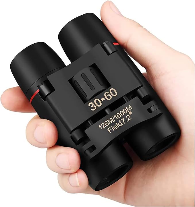 Compact 30x60 Binoculars for Adults,Suitable for Adults and Children Bird Watching Travel Sightseeing, Waterproof Lightweight Small Binoculars, with Clear Low-Light Vision-CubbioJoy