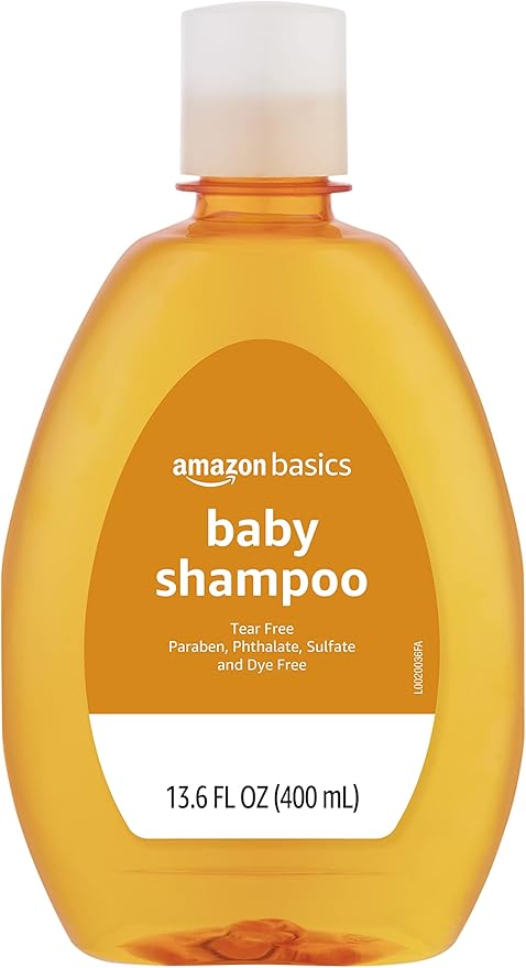 Amazon Basics Tear-Free Baby Shampoo, 13.6 Fluid Ounce, 4-Pack (Previously Solimo)-CubbioJoy