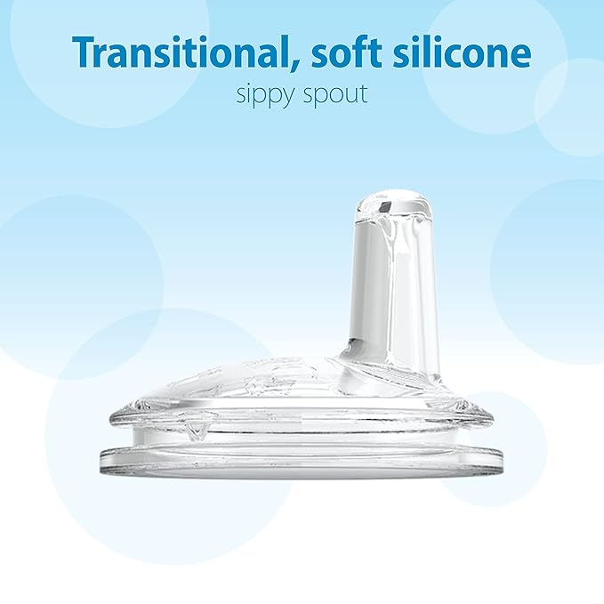 Dr. Brown's Natural Flow Anti-Colic Options+ Wide-Neck Baby Bottles, 9 oz/270 mL, with Level 1 Slow Flow Nipple, 6 Pack with 2 Bonus Level 2 Nipples & 2 Sippy Spouts-CubbioJoy