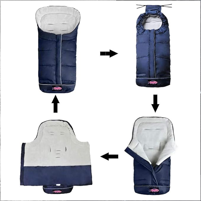 Anti-Kick Winter Waterproof Extendable Baby Bunting Bag Adaptable for Most Strollers Travel Gear Toddler Universal Stroller Footmuff 6-36Months Baby-CubbioJoy