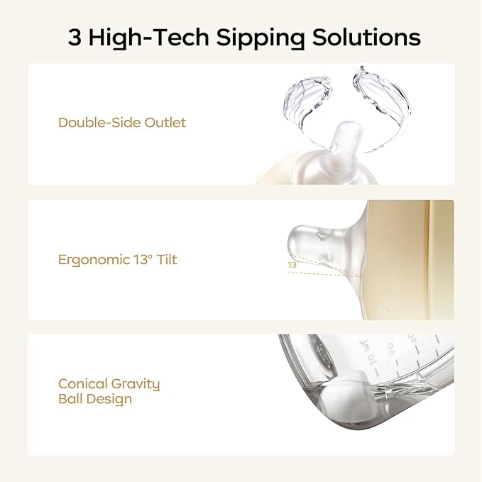 Bc babycare Sippy Cup Learner for 6+ Month Old with Nipples & Handles, Spill Proof Sippy Cup, Weighted Straw Toddler Cups, Anti-Choking Baby Cups,2 Pack Pink-CubbioJoy