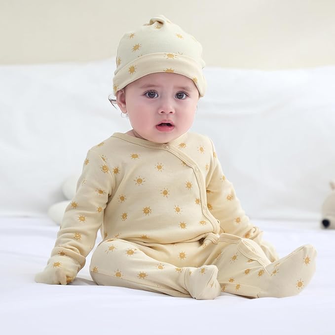 Baby Hats Mittens and Socks Set Cotton Newborn Hat Beanie Soft Infant Girls Boys Caps Gloves 0-6 month-CubbioJoy