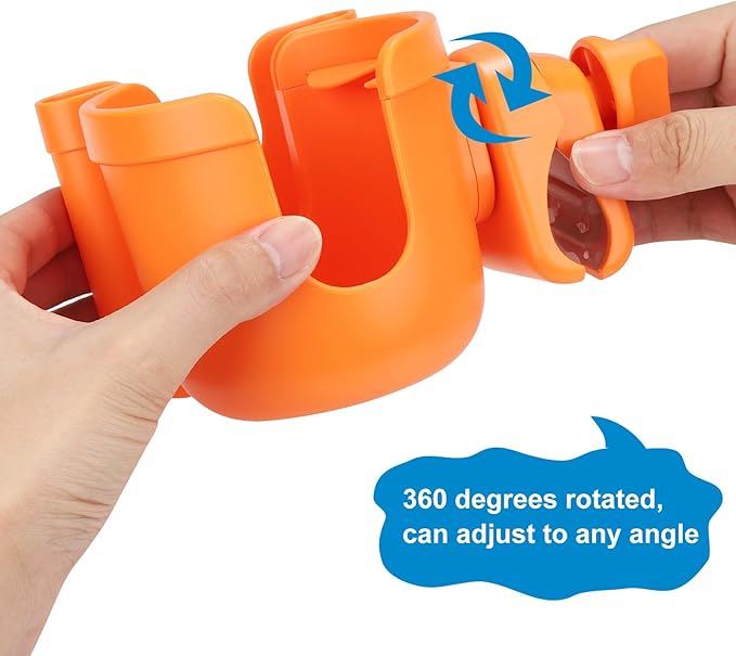 Accmor Stroller Cup Holder with Phone Holder, Bike Cup Holder, Universal Cup Holder for Uppababy Nuna Doona Strollers, 2-in-1 Cup Phone Holder for Stroller, Bike, Wheelchair, Walker, Scooter-CubbioJoy