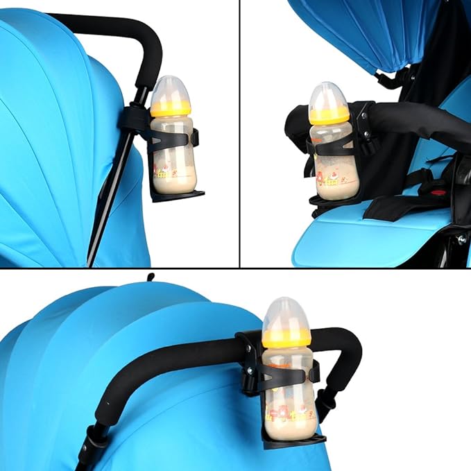 Accmor Stroller Cup Holder, Universal Cup Holder for Uppababy, Nuna, Doona Strollers, 360 ° Rotatable Bottle Holder for Stroller, Bike, Wheelchair, Walker, Scooter-CubbioJoy