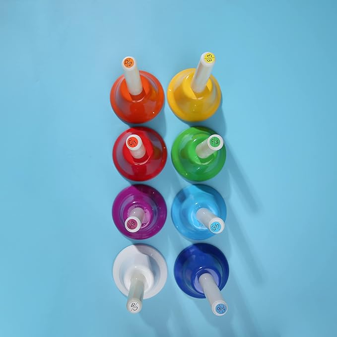 8 Note Hand bells, Colorful Handbells Musical Instrument for Kids Adults School Church Wedding-CubbioJoy