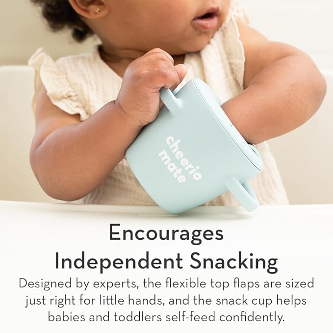 Bella Tunno Snack Cups for Toddlers, Silicone Spill Proof Food Container with Lid, Babies & Kids 6-12 Months, Savage Snacker-CubbioJoy