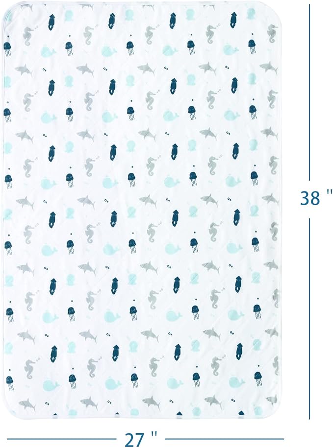 Incontinence Bed Pads 2 Pack, Bed Pads Washable Waterproof, Pee Pads for Kids, Adults, Elderly, and Pets, Bed Wetting Pads for Twin and Toddler Beds, Reusable Puppy Pads, Non Slip and Easy to Change-CubbioJoy