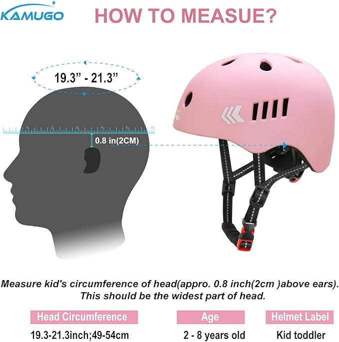 KAMUGO Kids Bike Helmet Set, Toddler Helmet for Ages 2-8 Boys Girls with Sports Protective Gear Set Knee Elbow Wrist Pads for Skateboard Cycling Scooter Rollerblading-CubbioJoy