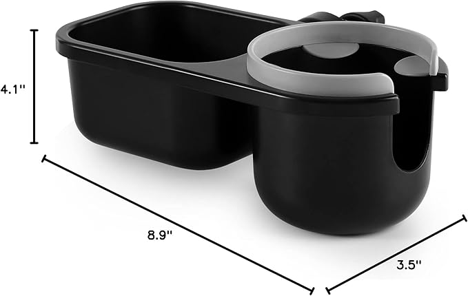 Accmor Stroller Cup Holder with Tray, Universal Cup Holder, Bike Bottle Holder, 360° Rotatable Large Caliber Drinks Holder for Stroller, Bike, Wheelchair, Walker-CubbioJoy