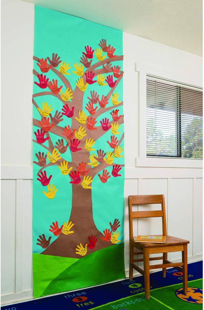 Colorations Arts and Crafts Paper Roll - 36" x 1000', Holiday Green, Dual Surface, Markers, Finger Paints, Painting, Watercolors, Acrylic Paints, Wall Art, Bulletin Board Paper, Crafts (Item # DSHG)-CubbioJoy