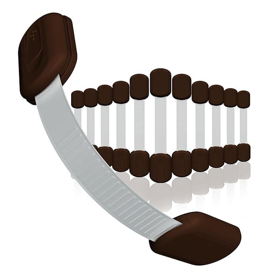 Baby Proofing Child Safety Locks (12 Pack) by Skyla Homes - The Safest, Quickest and Easiest 3M Adhesive Cabinet Latches, No Screws & Magnets, Multi-Purpose for Furniture, Kitchen, Ovens, Toilet Seats-CubbioJoy