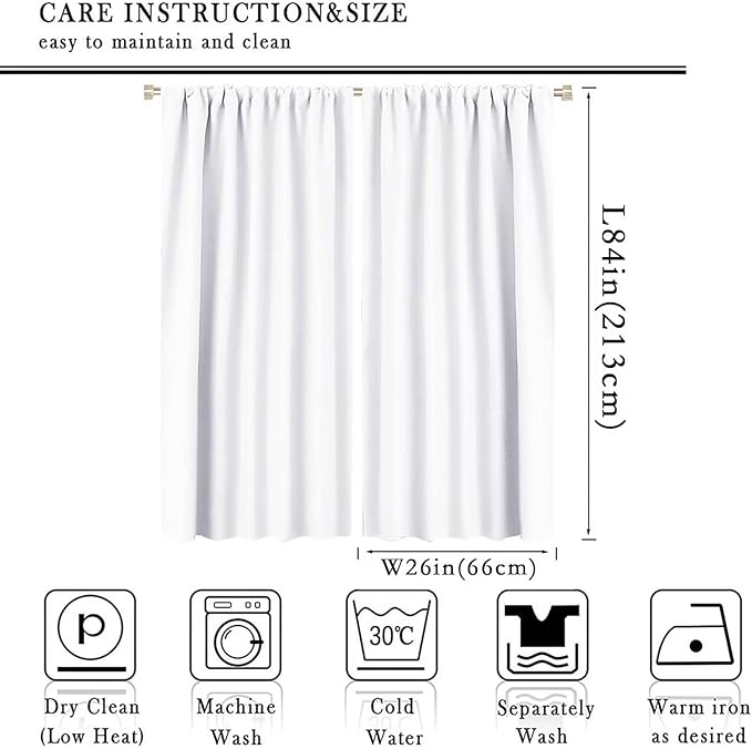 Dinosaur Curtains for Kids Boys Girls Home Decor Childish Cute Dino Animals Print Pattern Rod Pocket Blackout Window Drapes for Nursery Baby Bedroom Playroom W26xL84in 2 Panels-CubbioJoy