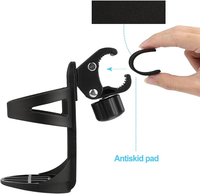Accmor Stroller Cup Holder, Universal Cup Holder for Uppababy, Nuna, Doona Strollers, 360 ° Rotatable Bottle Holder for Stroller, Bike, Wheelchair, Walker, Scooter-CubbioJoy