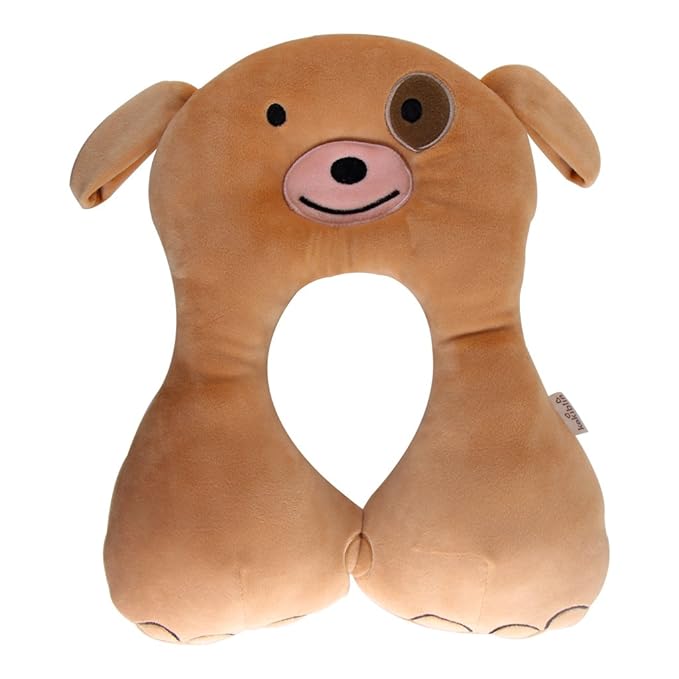 KAKIBLIN Baby Neck Pillow, Upgraded Baby Support Pillow,Head Pillows for Carseat, Newborn Neck Support for Car Seat,Pushchair,Travel(Brown)-CubbioJoy