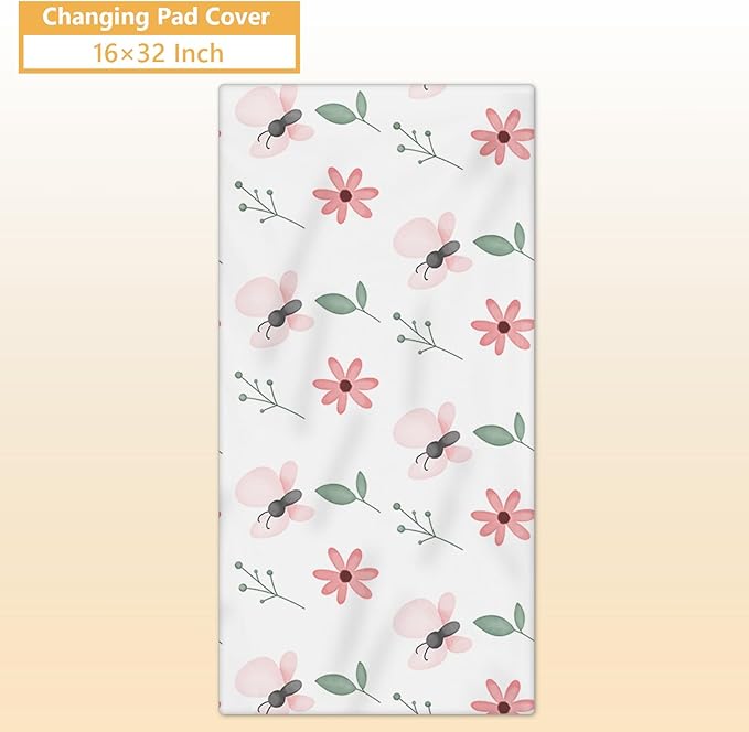 Custom Baby Crib Bedding Set - 5 Pcs Personalized Name Baby Crib Set with Double Layer Blanket - Soft Tulip Bunny Nursery Bedding Set for Girls Boys - Customized Gifts for Infants Toddlers-CubbioJoy