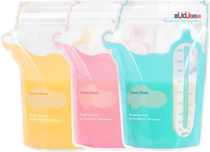 Breastmilk Storage Bags(180 Count)，8oz Milk Storage Bags for Breastfeeding，BPA Free with Easy Pour Spout, Self Standing, for Refrigeration and Freezing-CubbioJoy