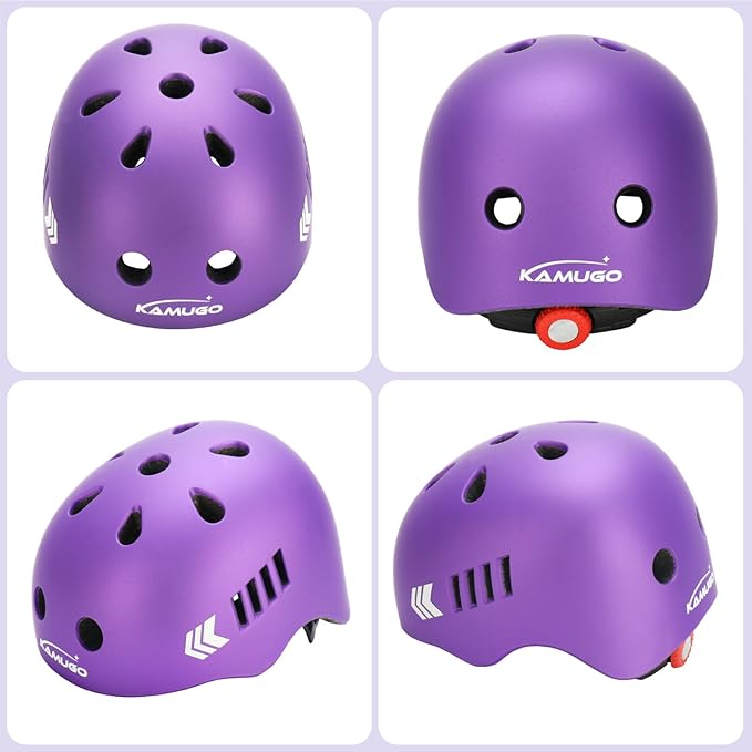 KAMUGO Kids Bike Helmet Set, Toddler Helmet for Ages 2-8 Boys Girls with Sports Protective Gear Set Knee Elbow Wrist Pads for Skateboard Cycling Scooter Rollerblading-CubbioJoy