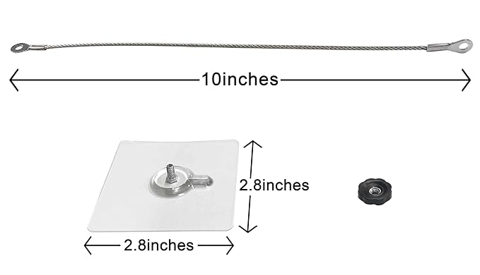 10 inches Stainless Steel Furniture Straps for Baby Proofing, No-Drill Furniture Anchors Earthquake Straps, Prevent Falling and Anti Tip TV Safety Straps, 6 Pcs-CubbioJoy