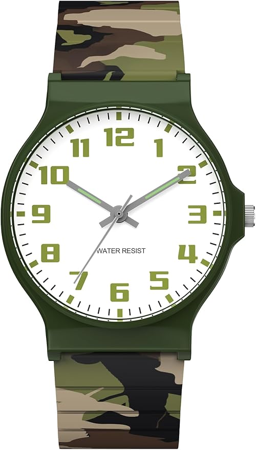 Kids Analog Watch Boys Girls, 30M Waterproof, Sports Watch for Boys, Easy to Read Children's Thin Dial Wrist Watches with Soft Band, for Ages 5-15 Kids Great Birthday Gifts Christmas Day-CubbioJoy