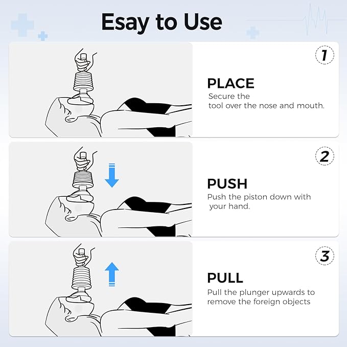 Choking Rescue Device,Anti Choking Device,Portable Choking Rescue Suction Device for Children & Adults, First Aid Airway Clearance Kit, Essential Travel Safety Tool.-CubbioJoy