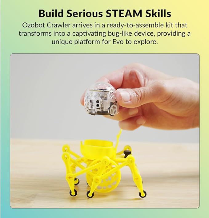 Crawler for Evo Robot - Interactive Programming Accessory, Enhances STEM Education, Develops Critical Thinking, Ideal for Kids Ages 8-13, Surprise Colors, 6 Kits, Evo Required Not Included-CubbioJoy