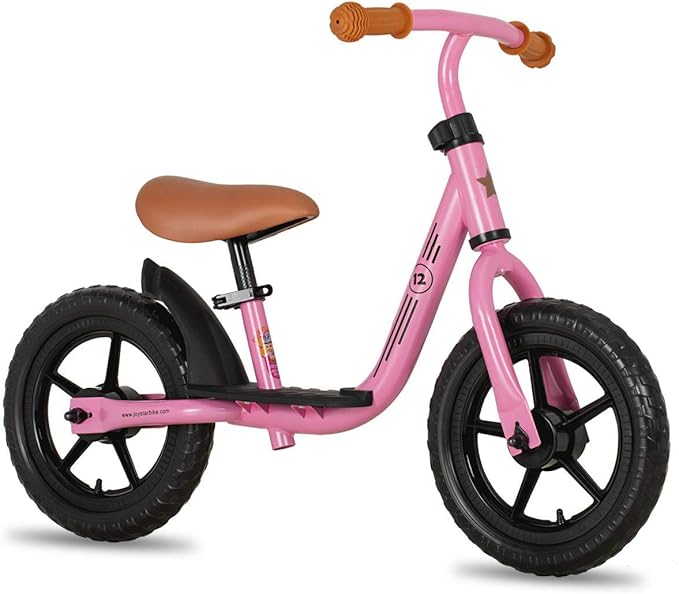 JOYSTAR 10"/12" Toddler Balance Bike for Girls & Boys, Ages 18 Months to 5 Years, Kids Push Bike with Footrest & Adjustable Seat Height, First Birthday Gifts for 2-5 Boys Girls-CubbioJoy