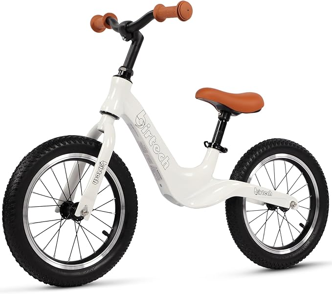 14" Kids Balance Bike for 3,4,5,6 Year Old Boys and Girls, Air Tires with Magnesium Alloy Frame, Lightweight No Pedal Toddler Training Bicycle-CubbioJoy