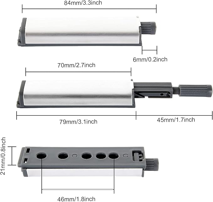 20Pack Push to Open Door Catch, Heavy Duty Touch Latch, Magnetic Push Latches Kitchen Door Push Release Latch for Cabinet for Kitchen Closet Door Closing & Drawer Closure Pop Out-CubbioJoy