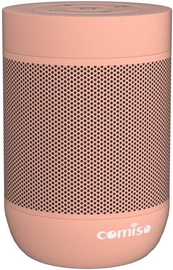 comiso Portable Bluetooth Speaker,Waterproof Speaker IP65,5.3 Bluetooth,360 HD Sound,TWS Stereo Pairing,Built in Mic, Support TF Card,Ideal Gift for Men/Women -Pink-CubbioJoy