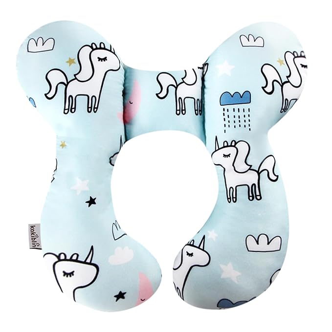 KAKIBLIN Baby Neck Pillow, Baby Travel Pillow, Baby Support Pillow,Upgraded Baby Neck Pillows for Car Seat Toddler Head and Neck Support Pillow for Car Seat, Pushchair(Unicorn)-CubbioJoy