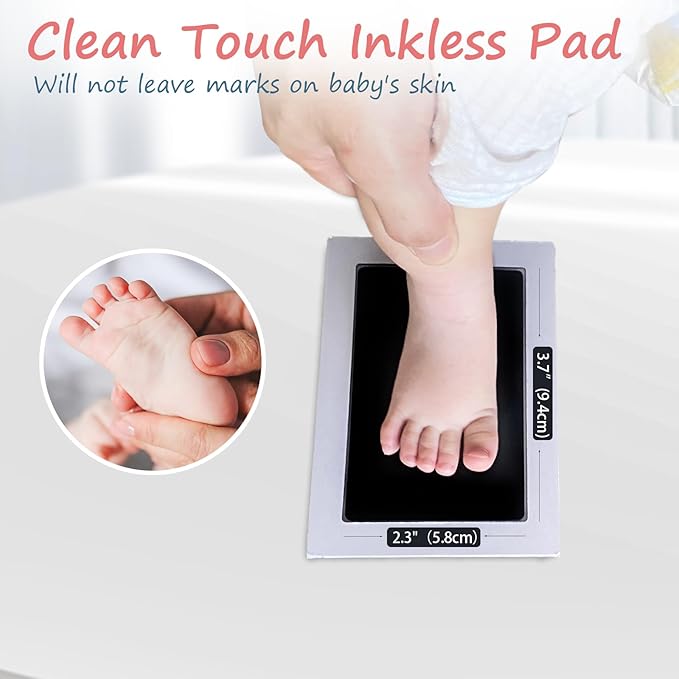 Inkless Baby Hand and Footprint Kit,Clean Touch Ink Pad for Baby Footprint Kit,No Mess Dog Paw Print Kit,DIY Footprint Ink for Baby Keepsake Gifts for Boys and Girls-CubbioJoy