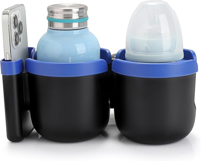 Accmor Stroller Cup Holder with Phone Holder, Bike Cup Holder, Universal Cup Holder for Uppababy Nuna Doona Strollers, 2-in-1 Cup Phone Holder for Stroller, Bike, Wheelchair, Walker, Scooter-CubbioJoy