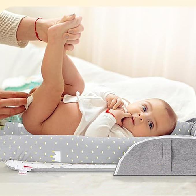 Baby Lounger for Newborn Portable Bag,Baby Lounger Play Mat Awake-Time,Newborn Babies Essentials Gifts 0-24 Months Home Travel(Crocodile Jungle)-CubbioJoy