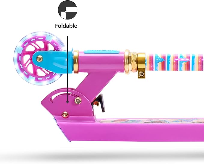 Jetson Character Kids Kick Scooter, LED Lights on Stem & Light-Up Wheels, Lightweight Frame, Height-Adjustable Handlebar, Lean-to-Steer System, Easy-Fold Mechanism-CubbioJoy