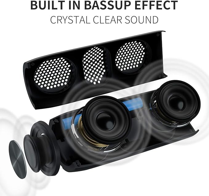 Bluetooth Speaker,MusiBaby M88 Speakers,Dual Pairing, Bluetooth 5.3,Loud Stereo Sound,Booming Bass,30H Playtime for Home& Outdoor Party,Beach,Portable Speaker,Gifts(Black)-CubbioJoy