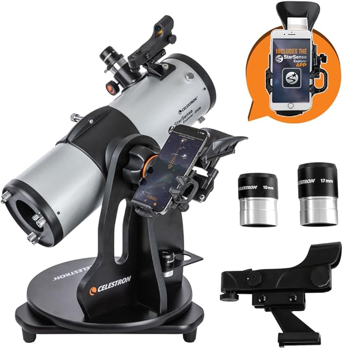 Celestron StarSense Explorer 114AZ App-Enabled Telescope – 114mm Tabletop Dobsonian with Smartphone Dock & StarSense App – iPhone & Android Compatible – Easy-to-Use for Beginners-CubbioJoy