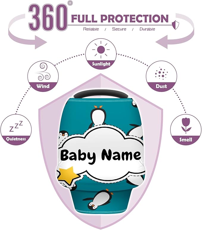 Baby Car Seat Stroller Cover Nursing Cover New Mom Breastfeeding Scarf Soft Stretchy Infant Carrier Cover Car Canopy Coverage-CubbioJoy