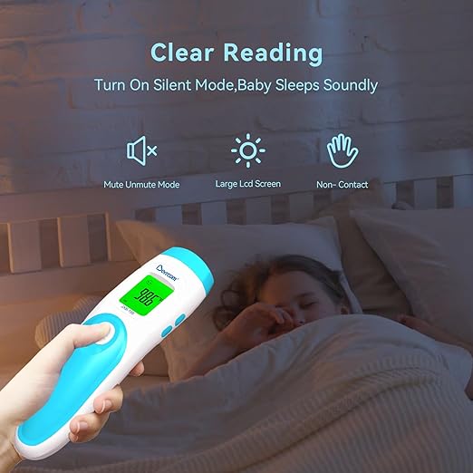 Berrcom Non Contact Forehead Thermometer Digital 3 in 1 Contactless Infrared Thermometer for Babies Adults Objects and Space Instant Measuring Time Memory Function-CubbioJoy