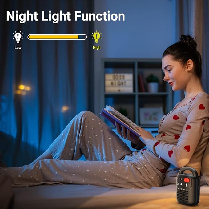 ColourNoise Portable Sound Machine White Noise Machine Rechargeable with 30 Soothing Sounds Adjustable Volume Night Light 4 Timer Functions Compact Suitable for Baby Kids Adults Sleep and Travel-CubbioJoy