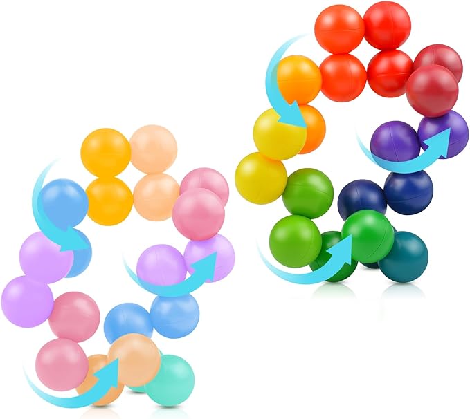 2PCS Sensory Fidget Toys for Kids Toddler Adults, Autism Sensory Toys for Autistic Children, ADHD Tools ,Calm Down Desk Toys ,Stocking Stuffers Present for Girls Boys 3-12 Year Old Age(B)-CubbioJoy