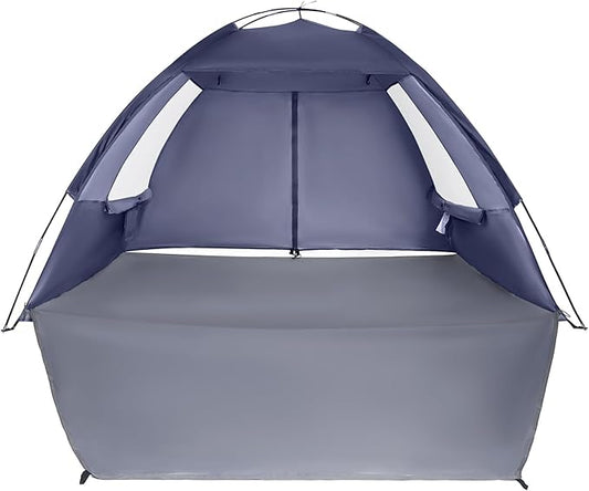 CAMEL CROWN Beach Tent UPF 50+ Sun Shelter for 2/3/5/6 Person, Lightweight Portable Sun Shade with Sand Anchor, Family Beach Day & Outdoor Adventures-CubbioJoy